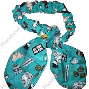 Seinfeld collage scarf tie scrunchie hand made USA cotton rare print collectible